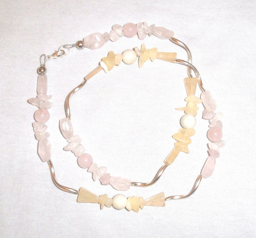 “Gentle Breeze” Pink & Yellow Necklace